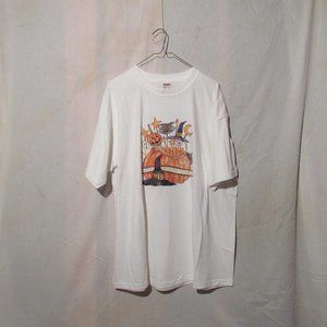 Anvil White Tee Shirt with Halloween Design